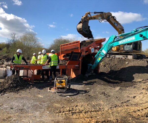 Soil screening taking place