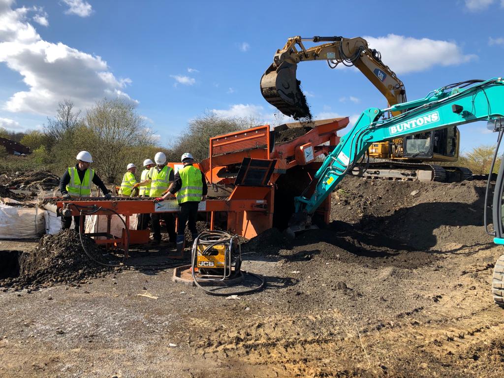 Soil screening taking place