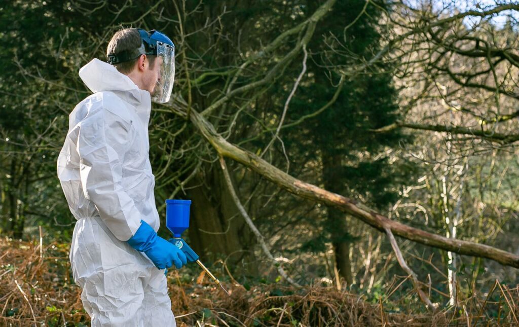 Invasive Weed Management Staff In PPE